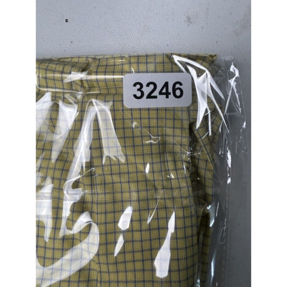 Izod Shirt Mens‎ XL Yellow Blue Plaid Long Sleeve Button-Down Casual Regular Fit - Picture 12 of 12